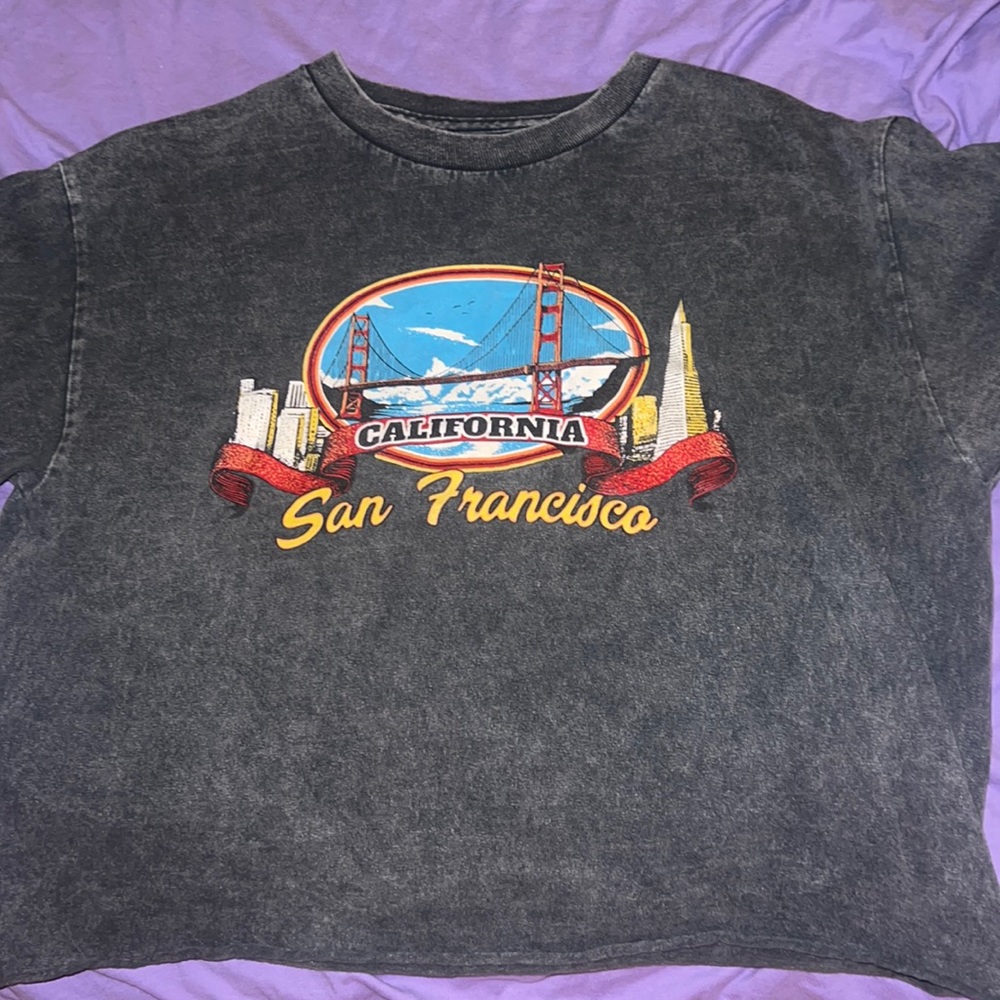 san francisco california crop tee